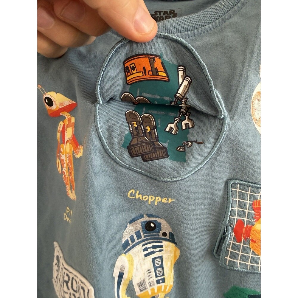 Disney Parks Official Exclusive Galaxies Edge Youth Droid T-shirt M 7/8 RARE - Picture 3 of 6
